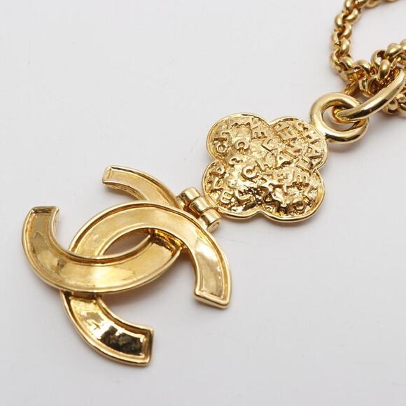 CHANEL Gold Logo Necklace - Picture 8 of 9